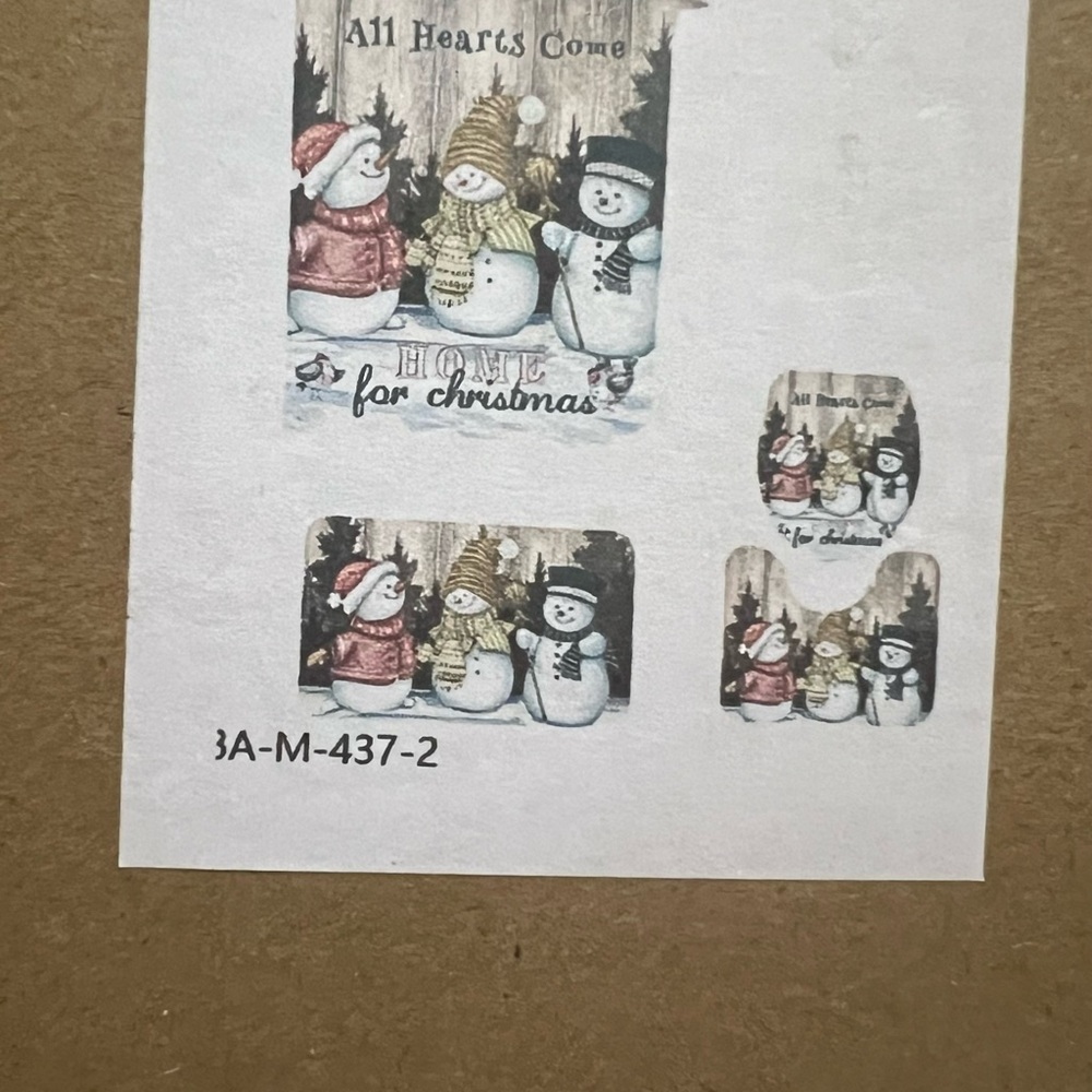 All Hearts Come Home for Christmas Shower Curtain - Snowman Design